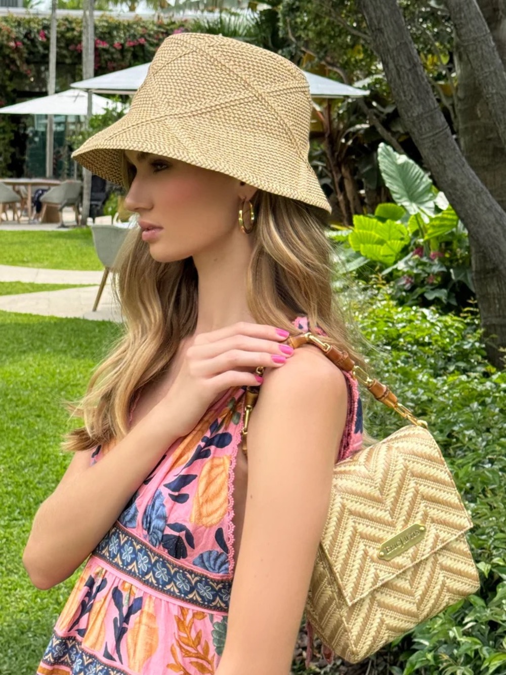 Eric Javits Latticia Bucket Hat | Peanut - Picture 8 of 11